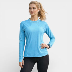 LULULEMON It’s Rulu Longsleeves Reversible Blue Silverescent Top, Size 10